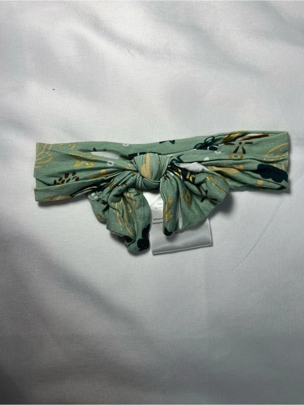 Posh Peanut Bamboo Bow Hat 0-3M Green Gold Shamrock Lucky Clovers‎ Baby